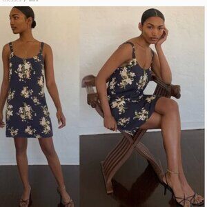 Reformation Puglia Floral Mini Dress in Yolanda